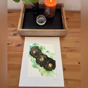 New Original Signed Artwork Alcohol Ink on Paper 170